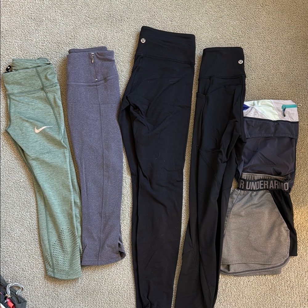 Assorted Athletic Leggings and Shorts (Lulu Lemon, Nike, Under Armor, Calia)